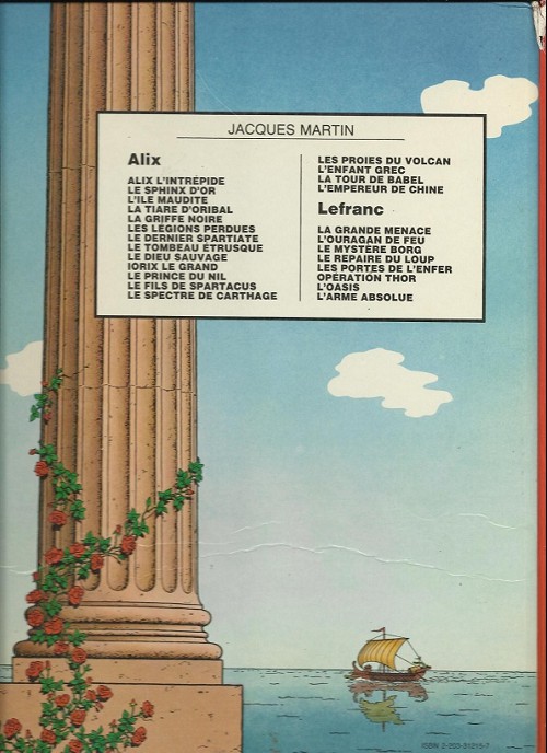 Verso de l'album Alix Tome 15 L'enfant grec