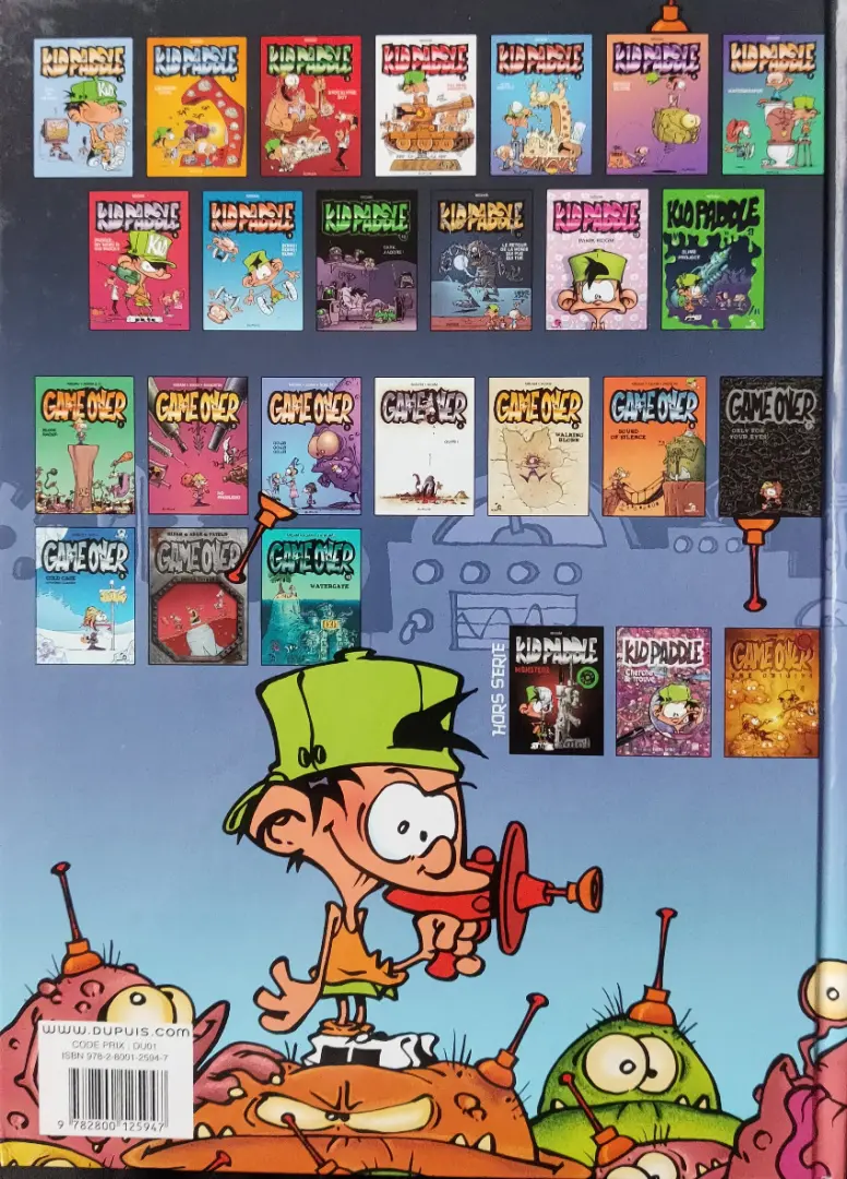 Verso de l'album Kid Paddle Tome 4 Full Métal Casquette