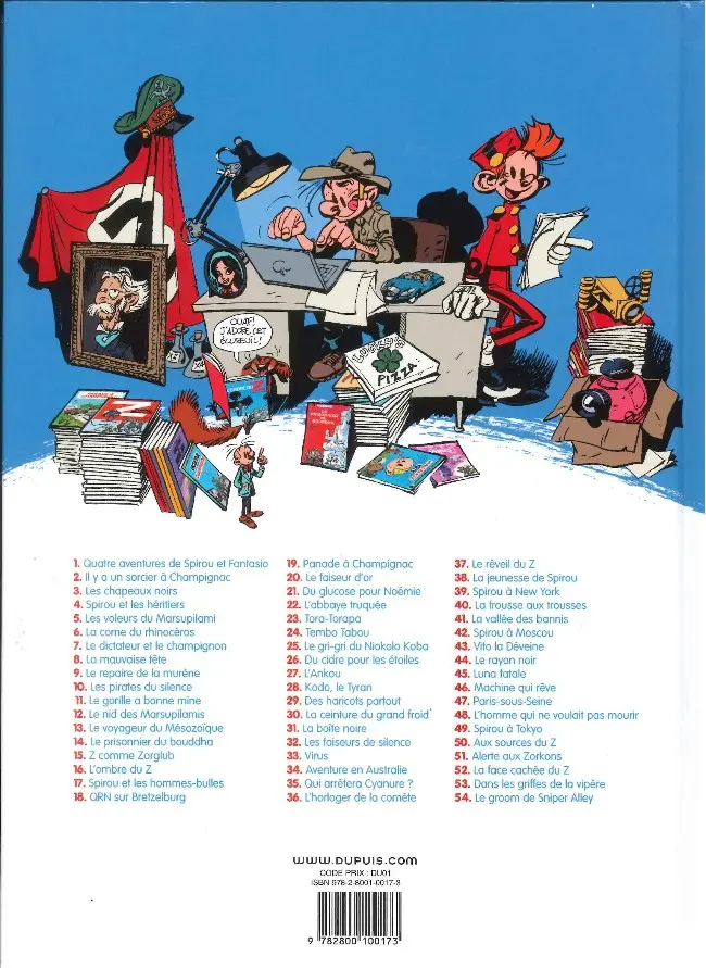 Verso de l'album Spirou et Fantasio Tome 15 Z comme Zorglub