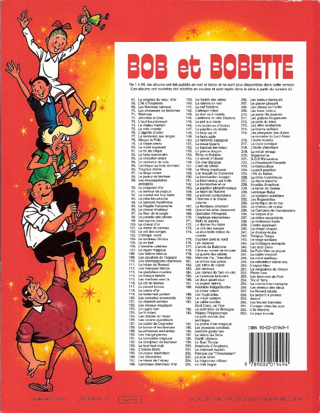 Verso de l'album Bob et Bobette Tome 223 Le barbouilleur