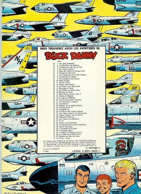 Verso de l'album Buck Danny Tome 40 La Reine fantôme - Ghost Queen