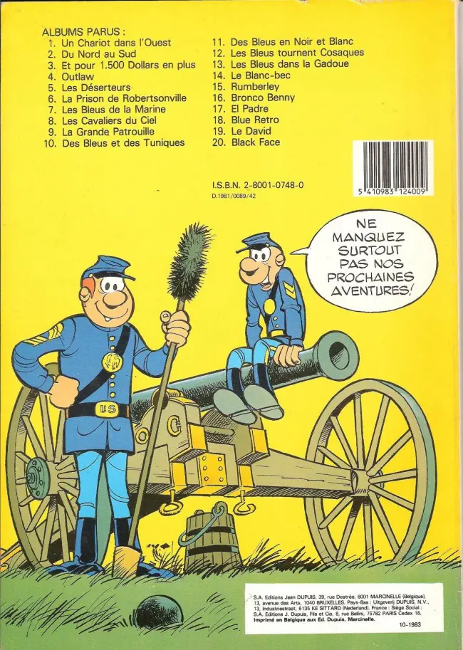 Verso de l'album Les Tuniques Bleues Tome 17 El Padre