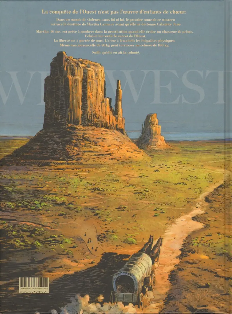 Verso de l'album Wild West Tome 1 Calamity Jane