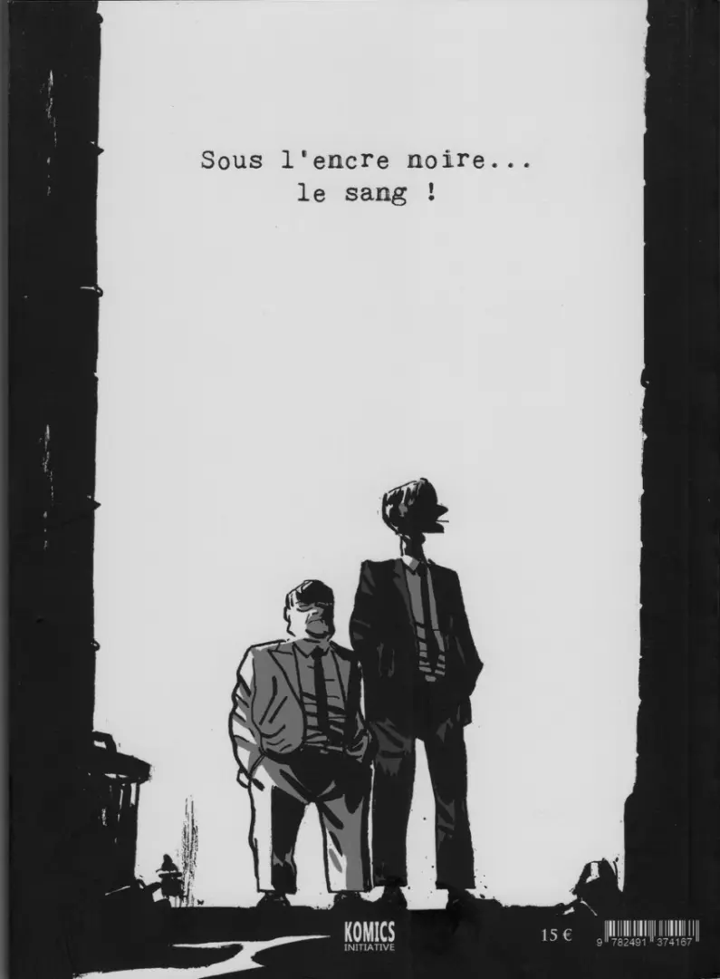 Verso de l'album Sang d'encre Tome 1