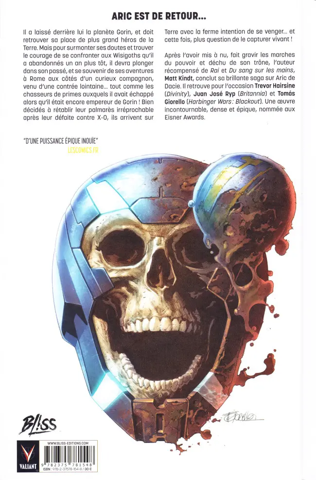 Verso de l'album X-O Manowar Tome 3 Héros