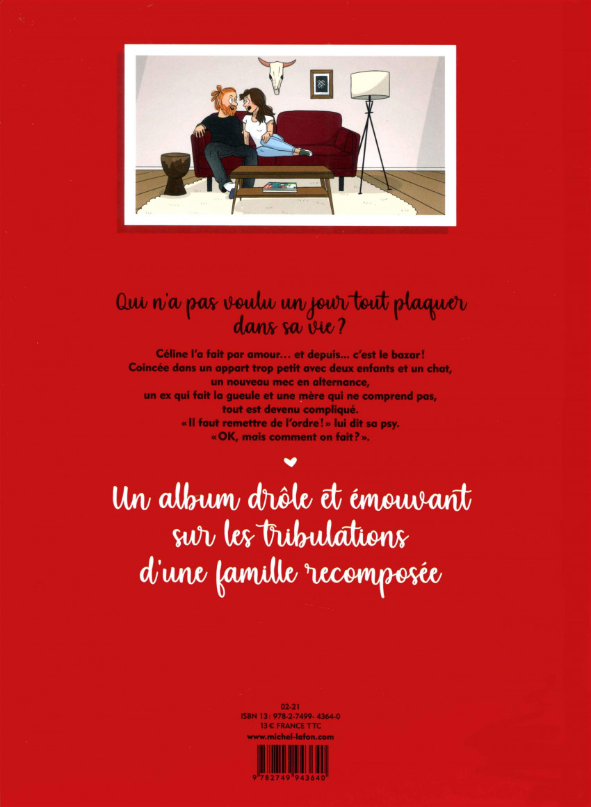 Verso de l'album Happy Family ! Tome 1 Divorcée 2 enfants et in love