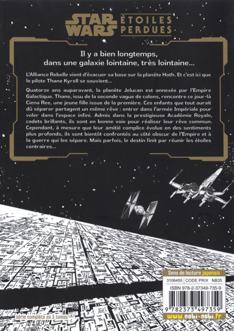 Verso de l'album Star Wars - Étoiles perdues 1
