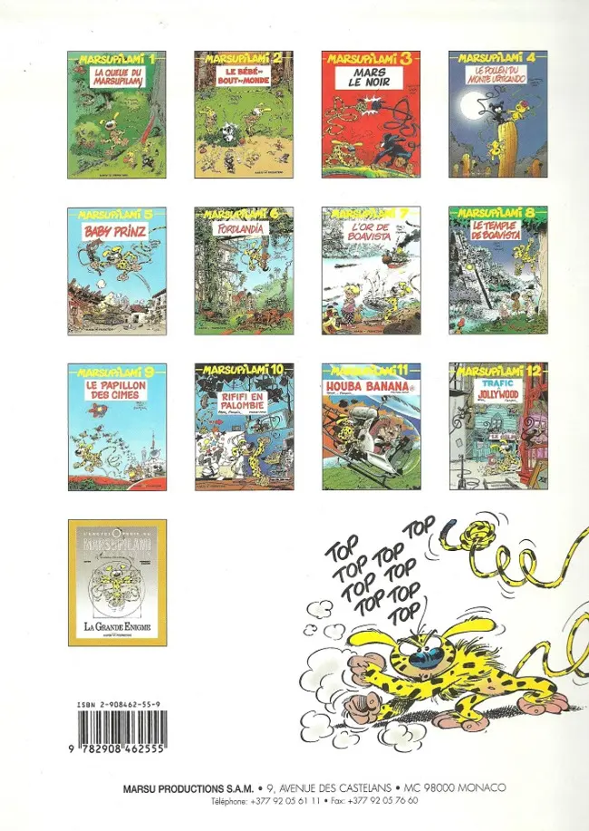 Verso de l'album Marsupilami Tome 8 Le temple de Boavista