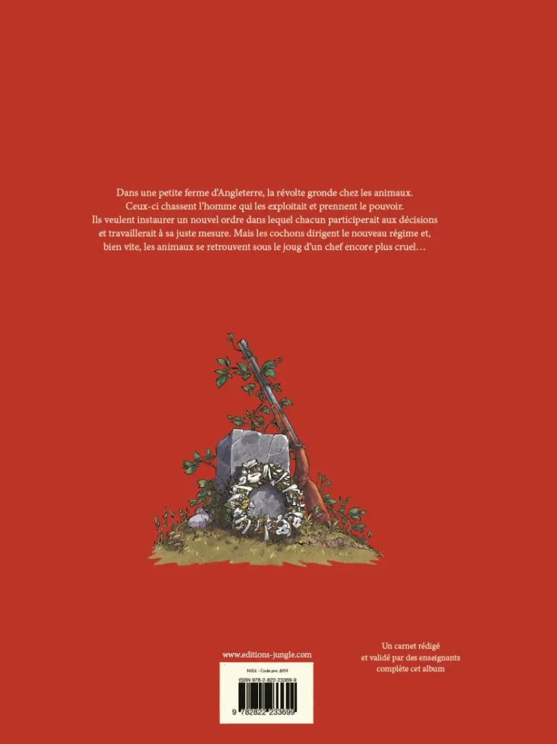 Verso de l'album La ferme des animaux