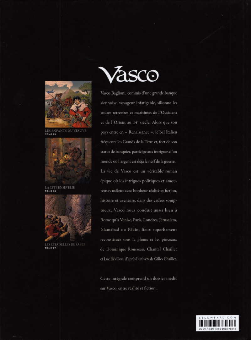 Verso de l'album Vasco Intégrale Livre 9