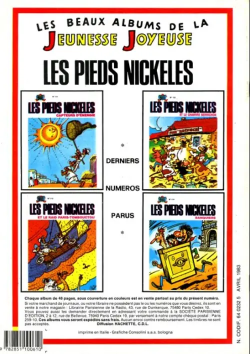 Verso de l'album Bibi Fricotin 2e Série - Societé Parisienne d'Edition Tome 31 Bibi fricotin roi du scooter