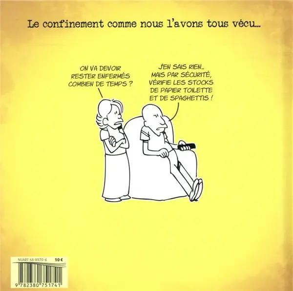 Verso de l'album En quarantaine Journal du confinement