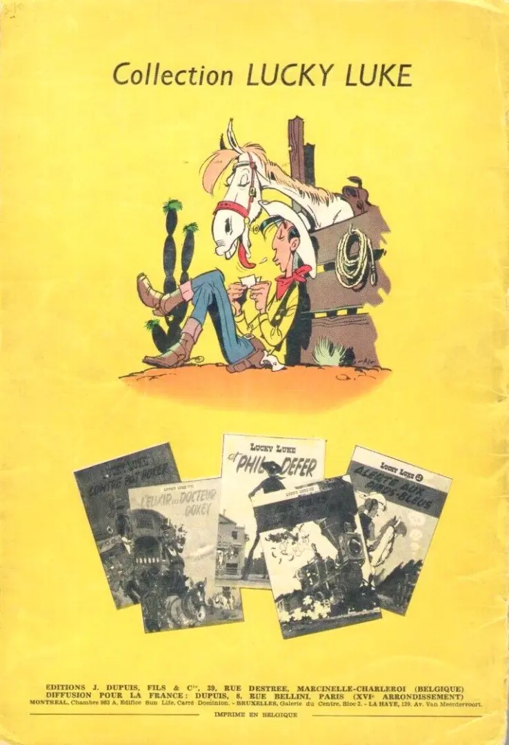 Verso de l'album Lucky Luke Tome 11 Lucky Luke contre Joss Jamon