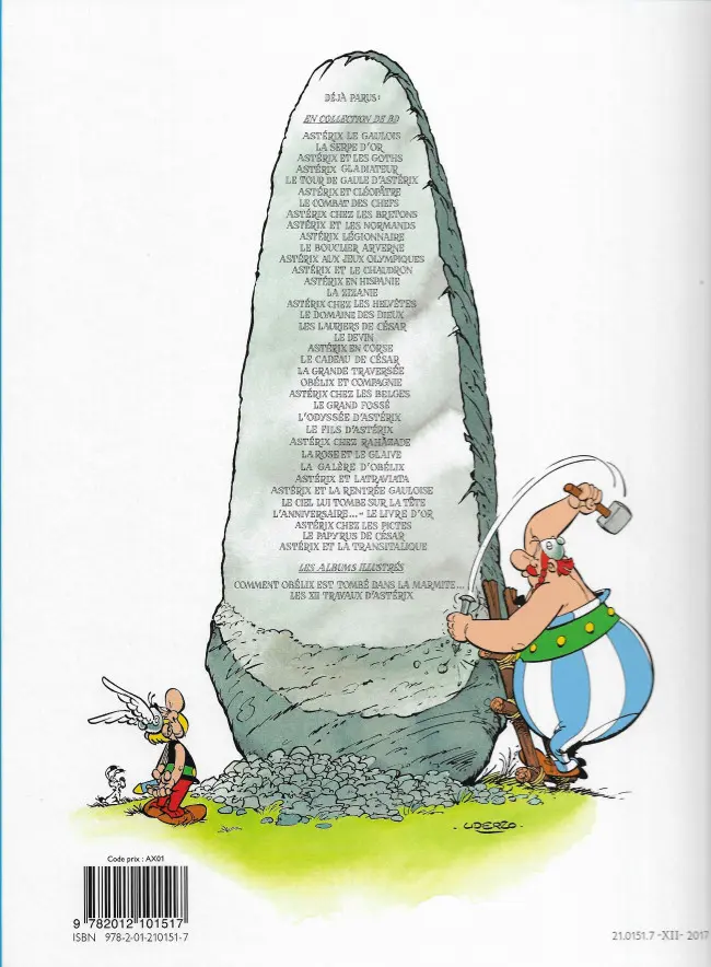 Verso de l'album Astérix Tome 19 Le devin