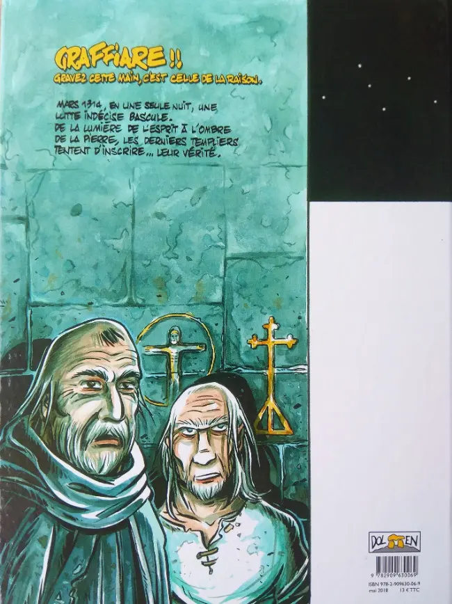 Verso de l'album Les derniers Templiers