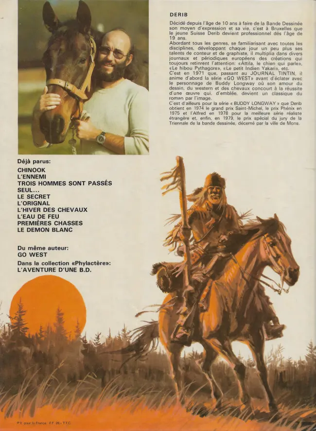 Verso de l'album Buddy Longway Tome 8 L'eau de feu