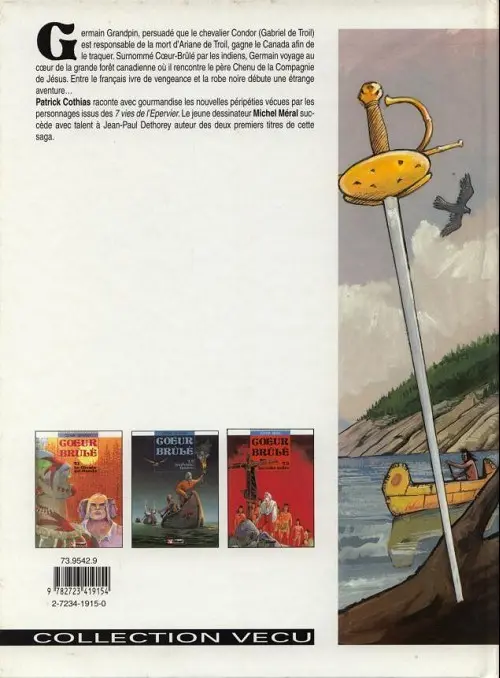 Verso de l'album Cœur Brûlé Tome 3 La robe noire