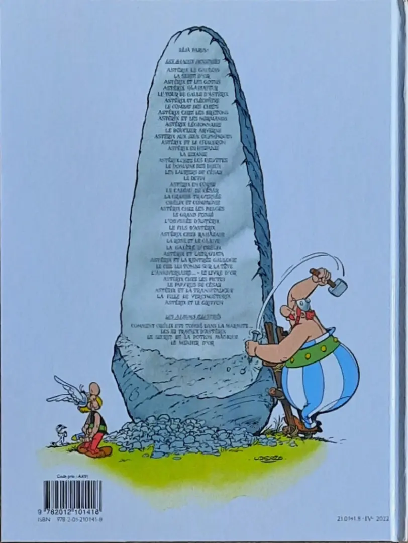 Verso de l'album Astérix Tome 9 Astérix et les Normands