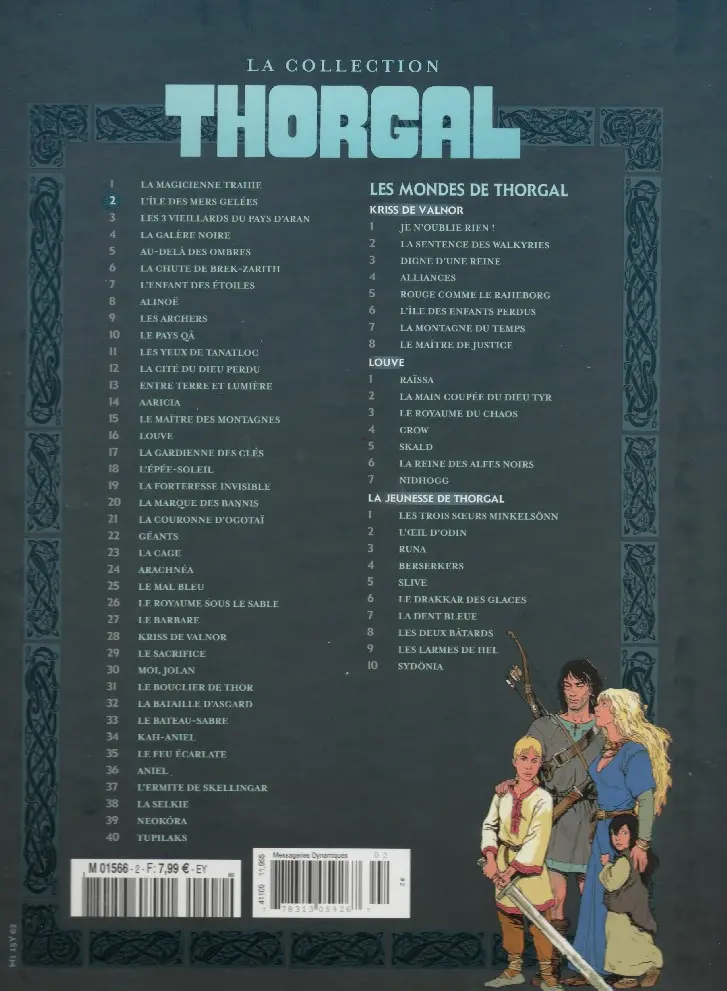 Verso de l'album Thorgal - La collection Tome 2 L'île des mers gelées