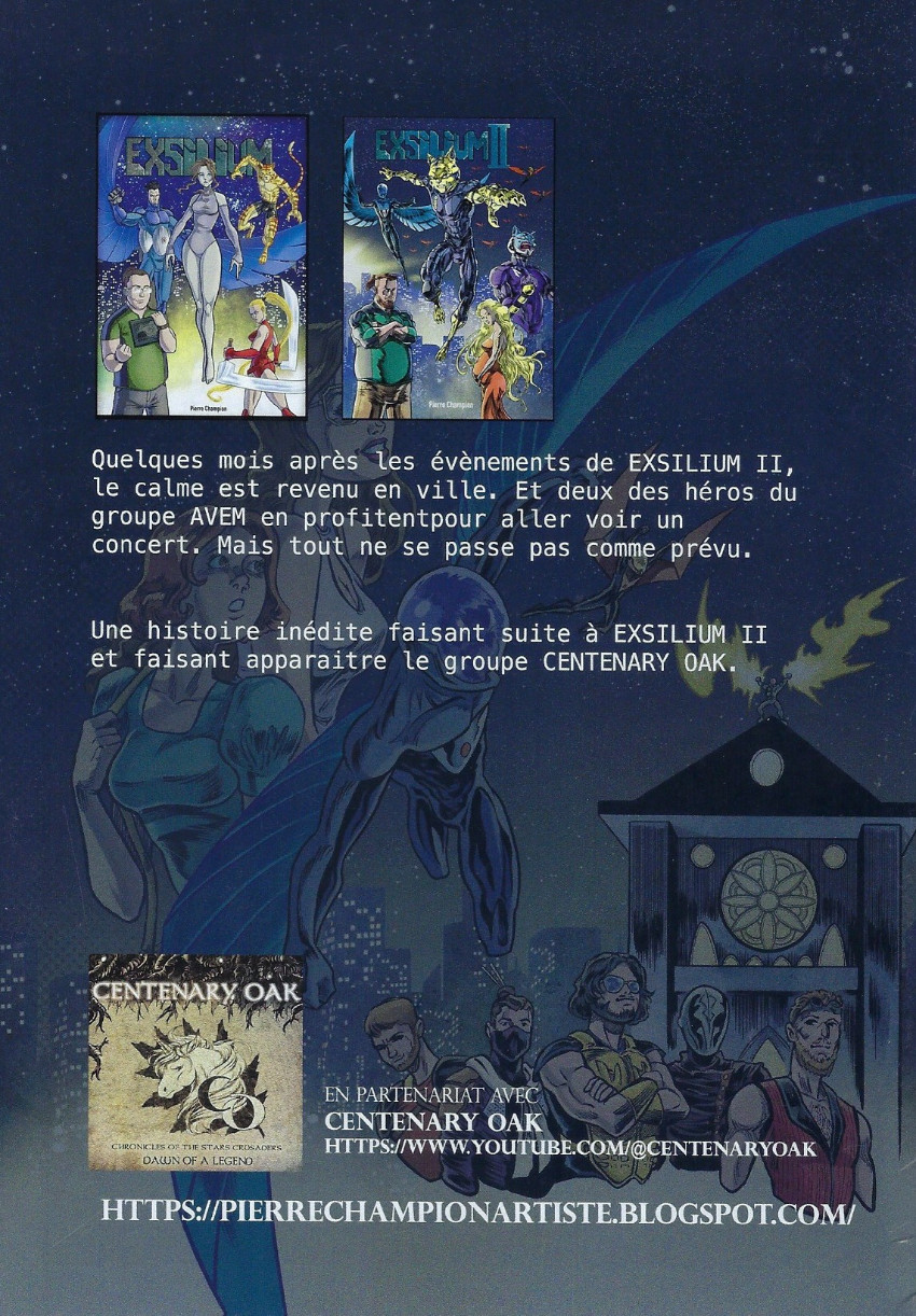 Verso de l'album Exsilium #1