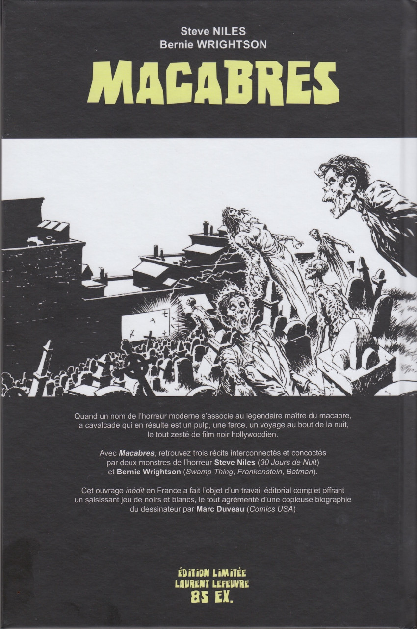 Verso de l'album Macabres
