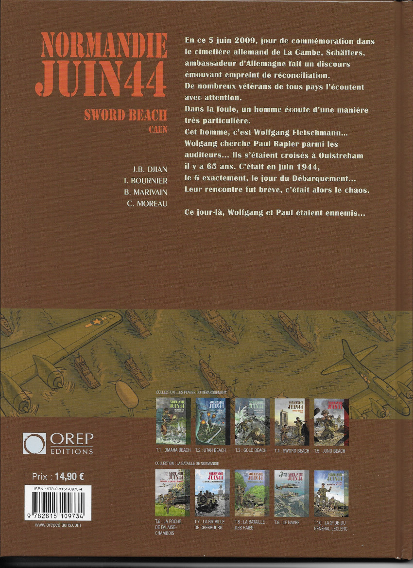 Verso de l'album Normandie juin 44 Tome 4 Sword Beach / Caen