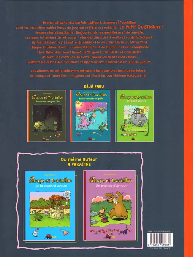 Verso de l'album Les aventures de Scoupe et Tourbillon Tome 18 20000 bulles sous les mers