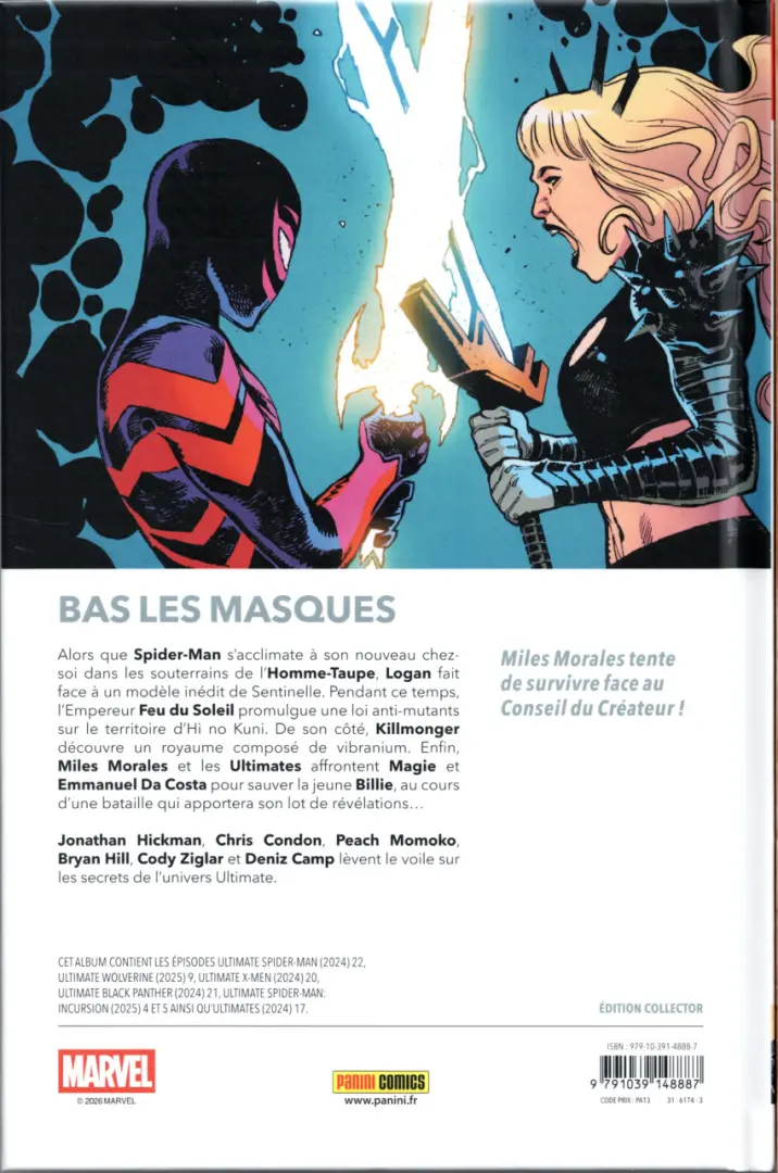 Verso de l'album Ultimate Universe 14