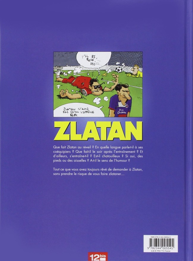 Verso de l'album Dans la peau de Zlatan Tome 2