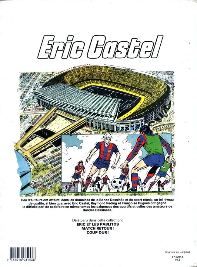 Verso de l'album Eric Castel Tome 4 Droit au but !