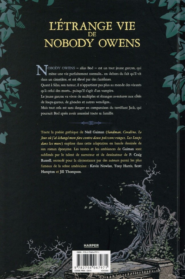 Verso de l'album L'Étrange vie de Nobody Owens Volume 1
