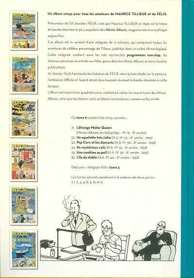 Verso de l'album Félix Intégrale Tome 6