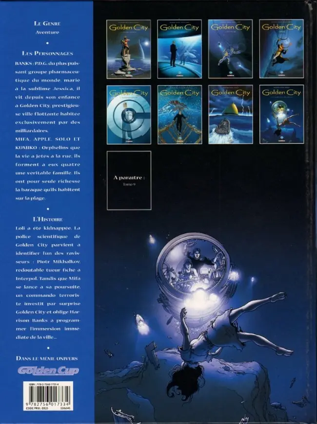 Verso de l'album Golden City Tome 8 Les naufragés des abysses