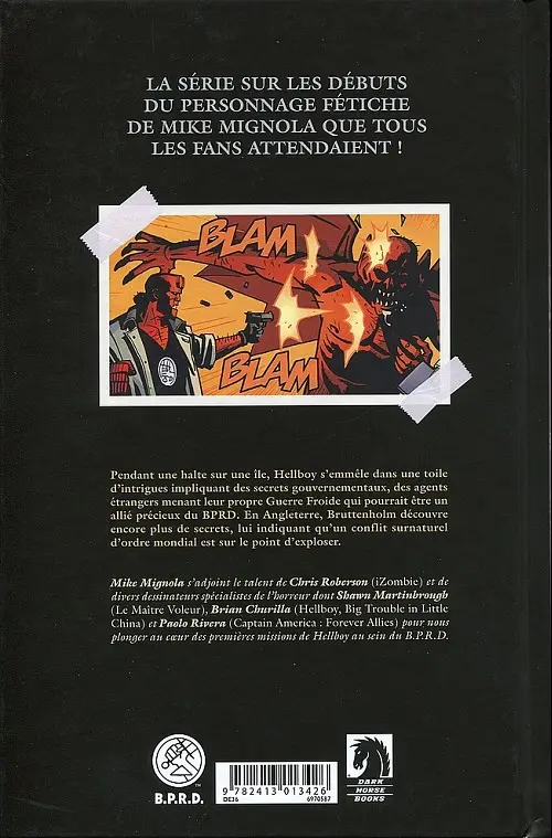 Verso de l'album Hellboy & B.P.R.D. Tome 4 1955