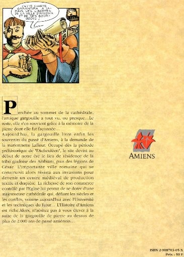 Verso de l'album Histoires des Villes Tome 4 Histoire d'Amiens