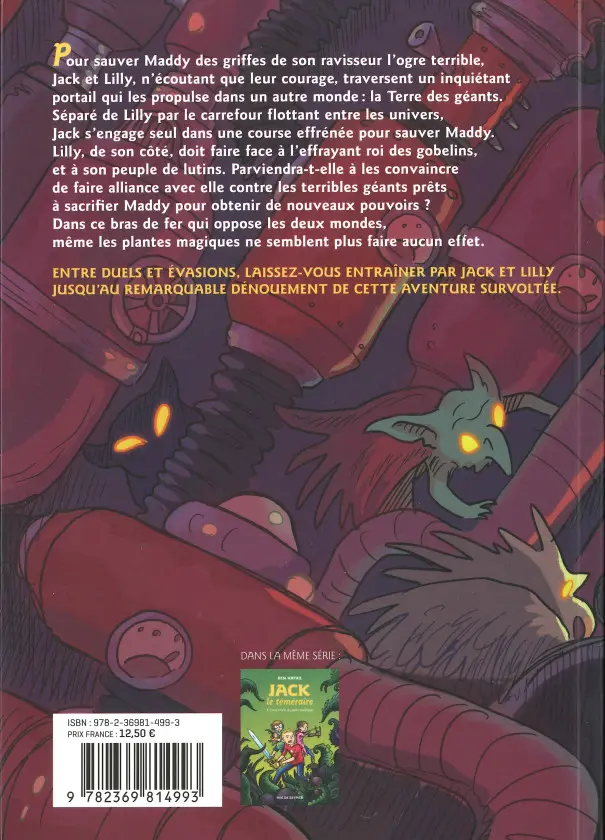 Verso de l'album Jack le téméraire 2 Face au roi des gobelins