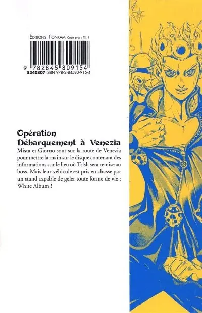 Verso de l'album Jojo's Bizarre Adventure - Golden Wind 9 Opération débarquement à Venezia