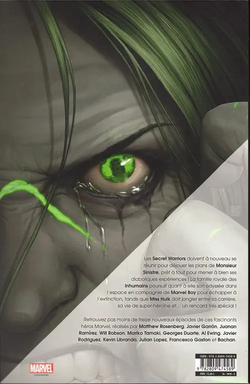 Verso de l'album Marvel Heroes Tome 3 Sinistre machination
