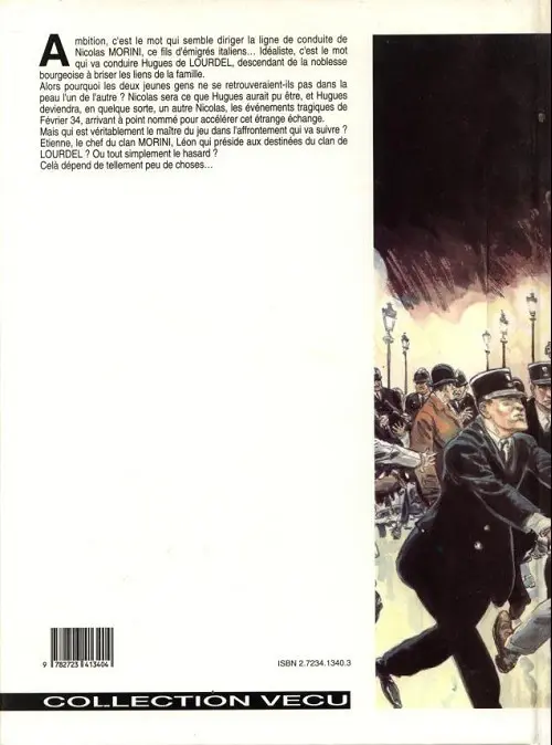 Verso de l'album Les Morin-Lourdel Tome 1 Le clan Morini