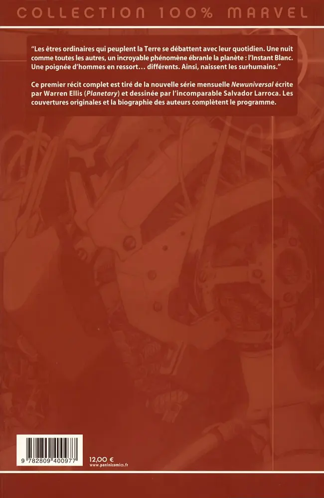 Verso de l'album Néouniversel Tome 1 Mystère