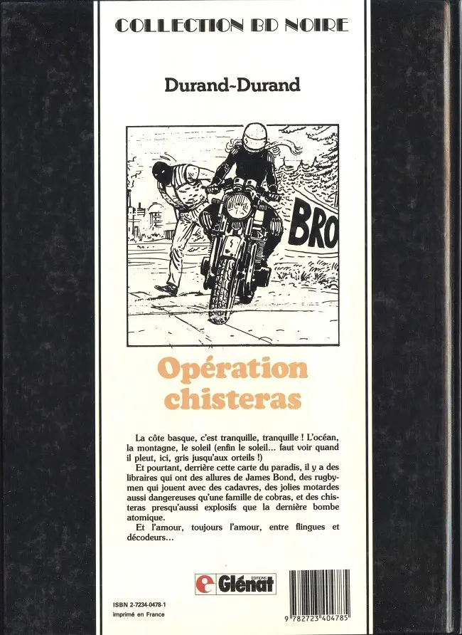 Verso de l'album Opération chisteras