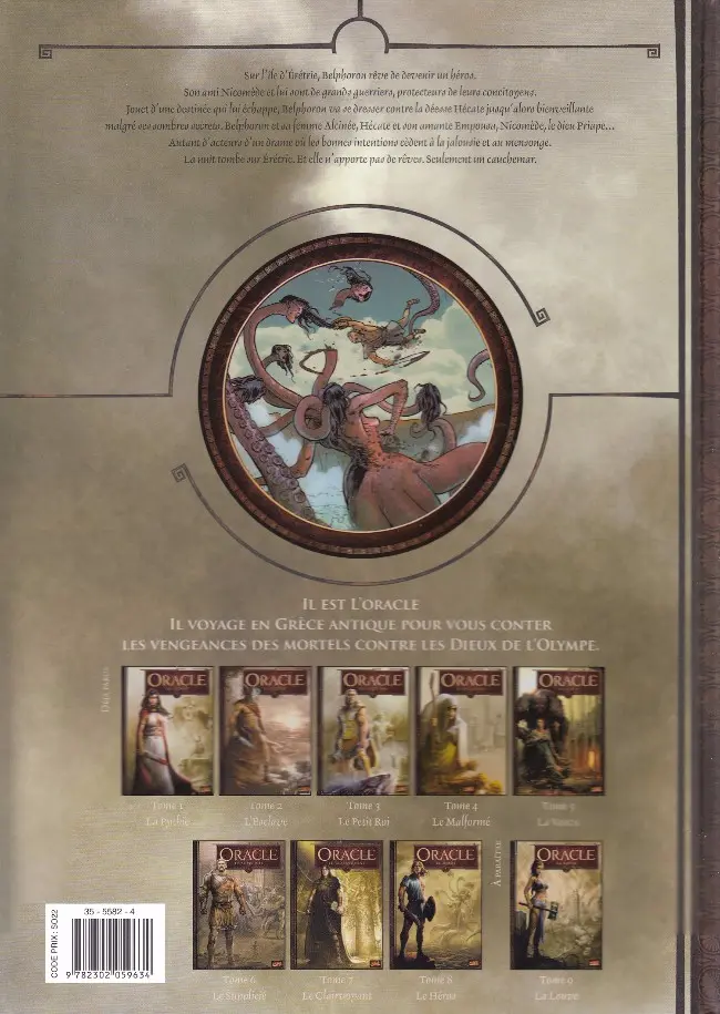 Verso de l'album Oracle Tome 8 Le héros