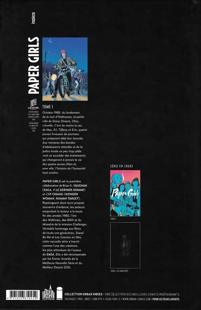 Verso de l'album Paper Girls 1