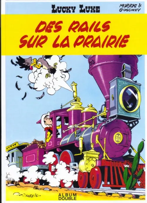 Couverture de l'album Lucky Luke Tomes 9 et 10 Des rails sur la prairie / Alert aux Pieds-Bleus