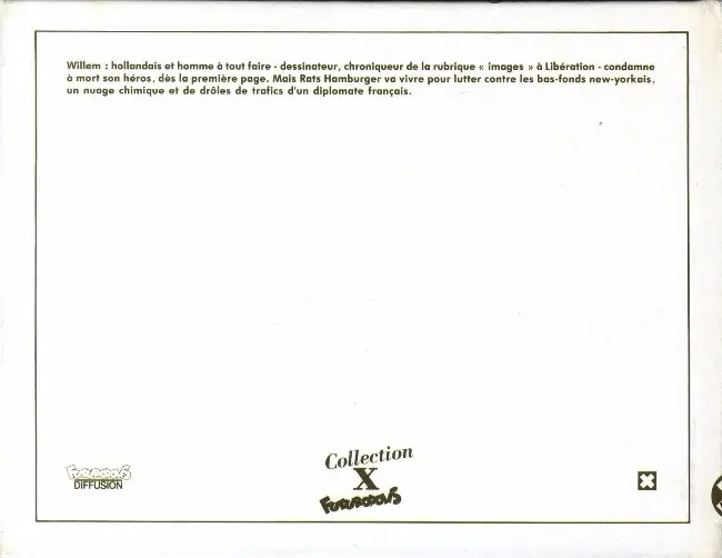 Verso de l'album Rats hamburger 1