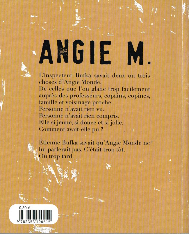 Verso de l'album Angie M.