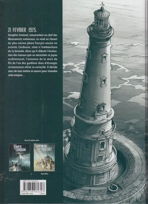 Verso de l'album Une aventure de Séraphin Cantarel Tome 1 Avis de tempête sur Cordouan