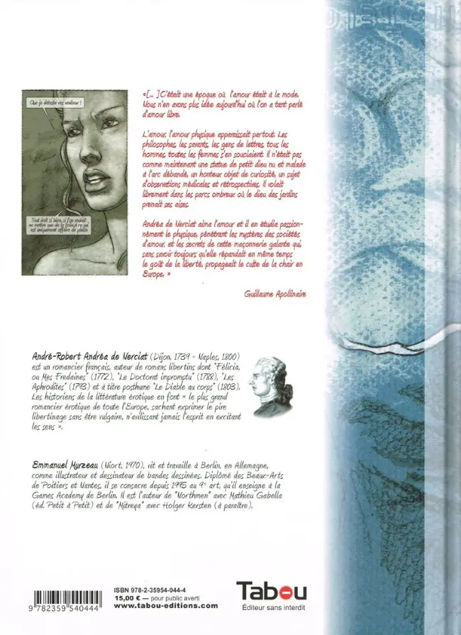 Verso de l'album Les Aphrodites Tome 1 Intrigante Agathe