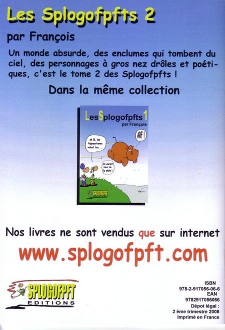 Verso de l'album Les Splogofpfts 2