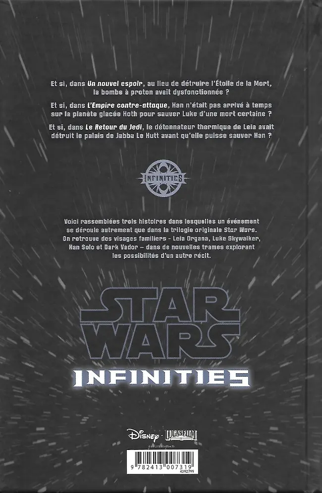 Verso de l'album Star Wars - Infinities